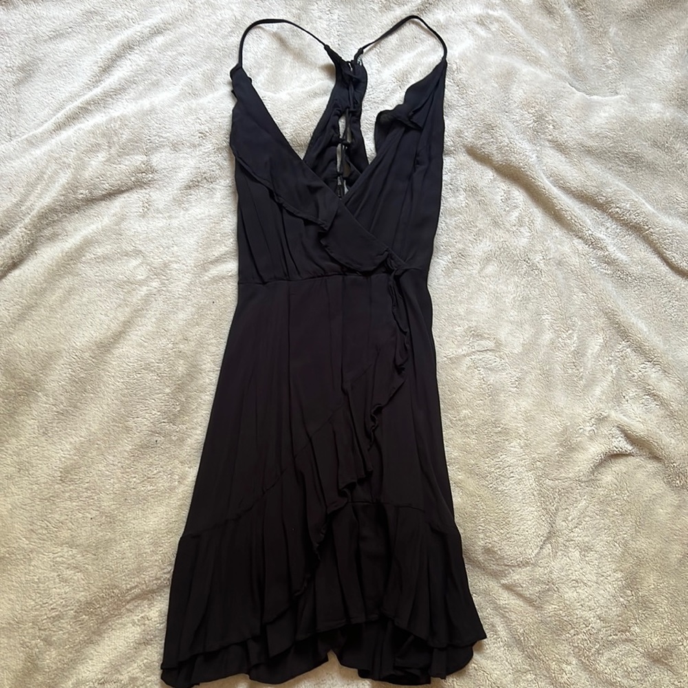Urban Outfitters Flowy Black Dress with Racerback Detail!! In good condition!!